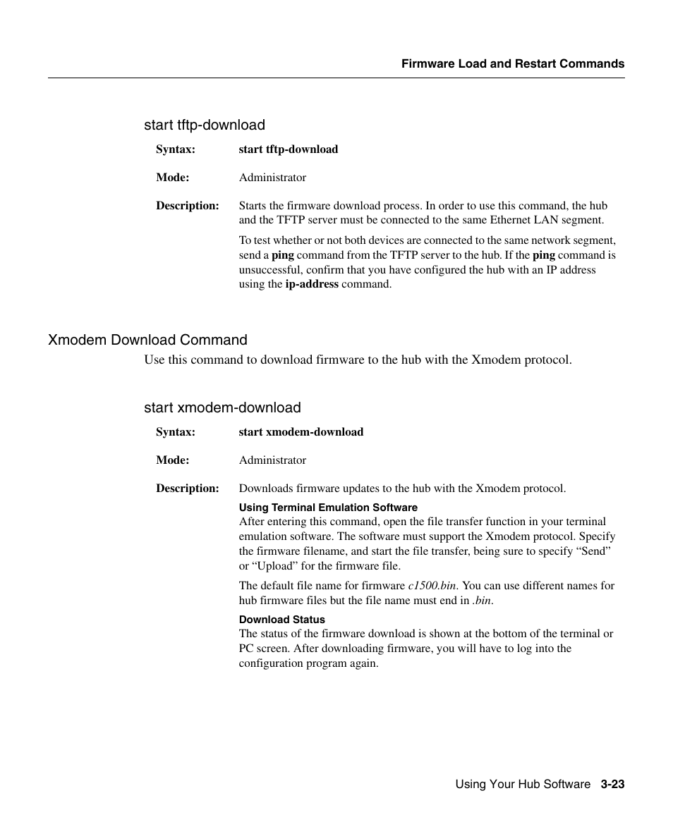 Xmodem download command | Cisco 1503 User Manual | Page 23 / 48