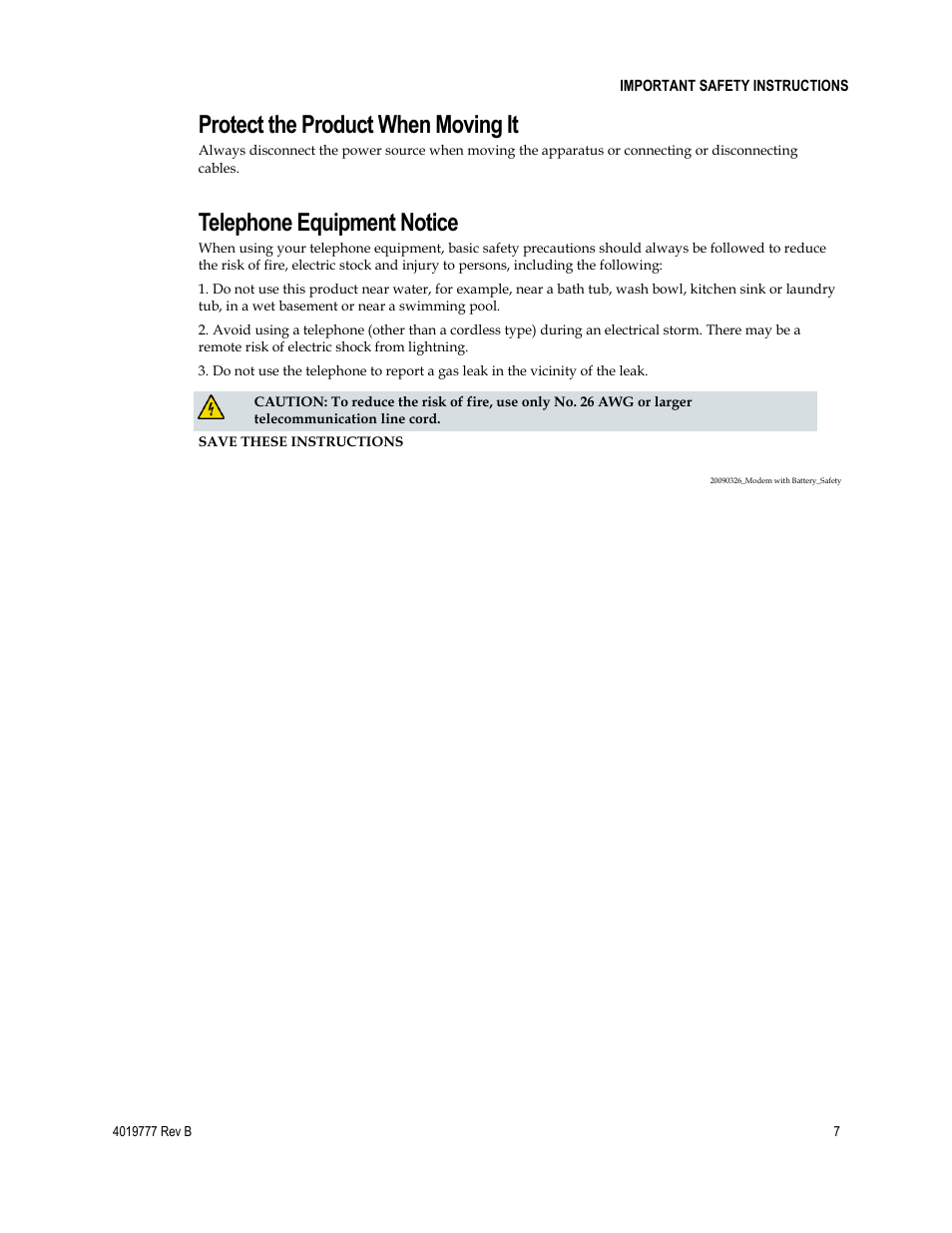 Protect the product when moving it, Telephone equipment notice | Cisco DPQ3212 User Manual | Page 7 / 40