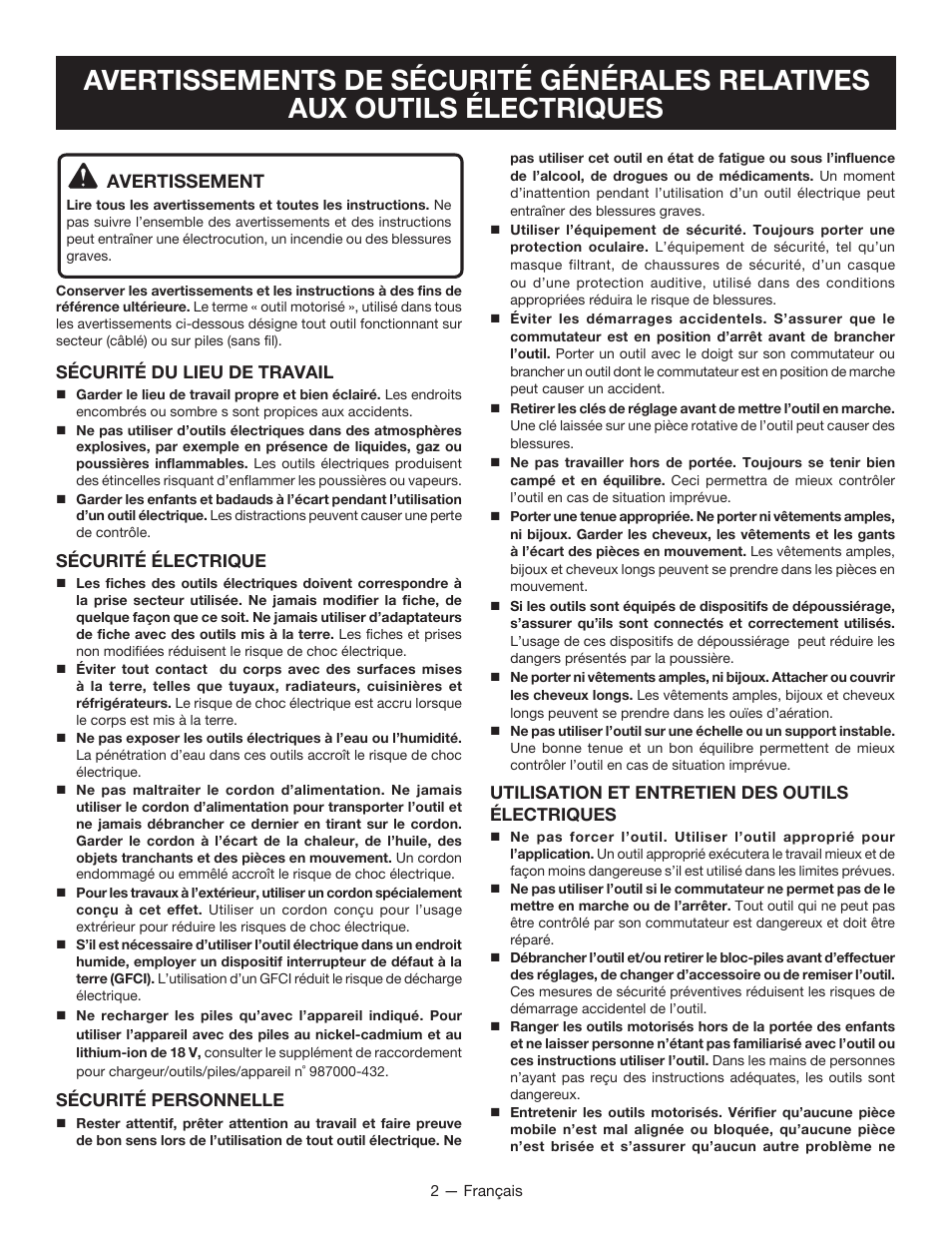 Ryobi P360 User Manual | Page 12 / 36