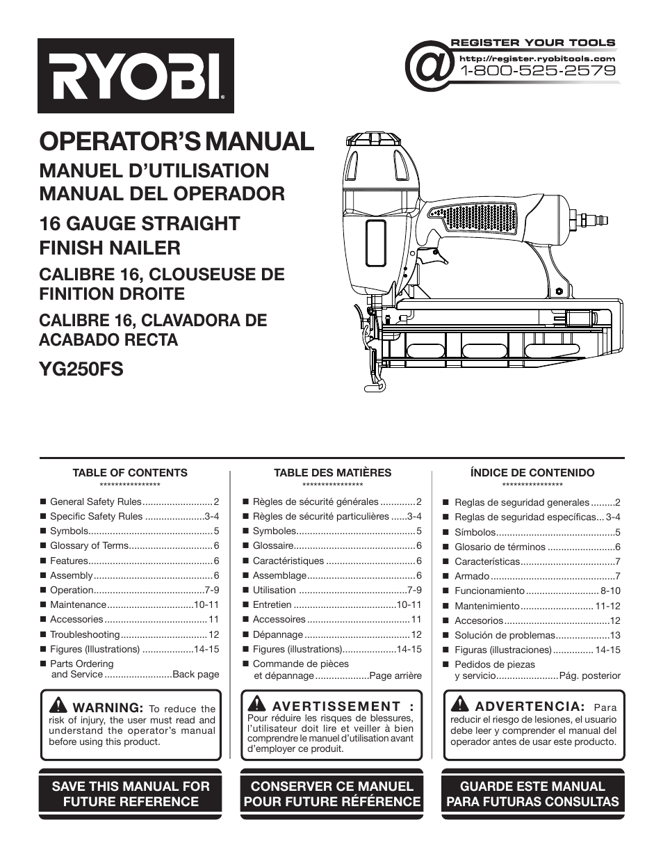 Ryobi YG250FS User Manual | 40 pages