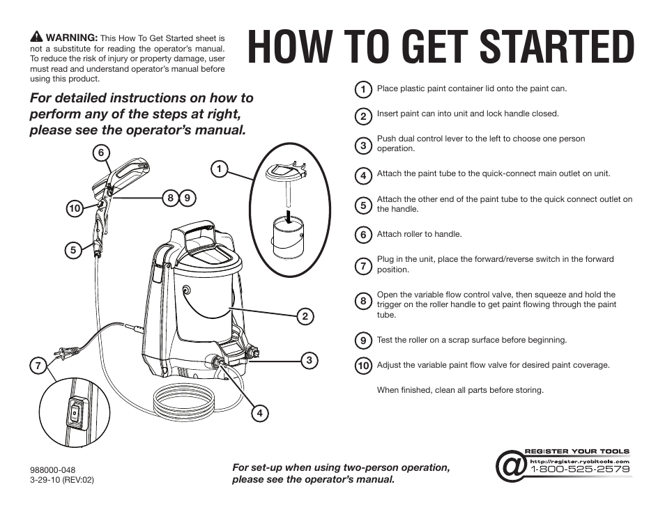 Ryobi FPR2000 User Manual | 2 pages