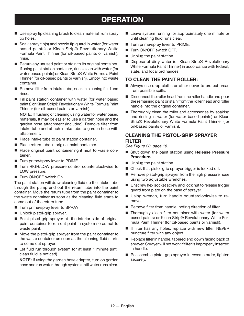 Operation | Ryobi RAP200 User Manual | Page 12 / 48