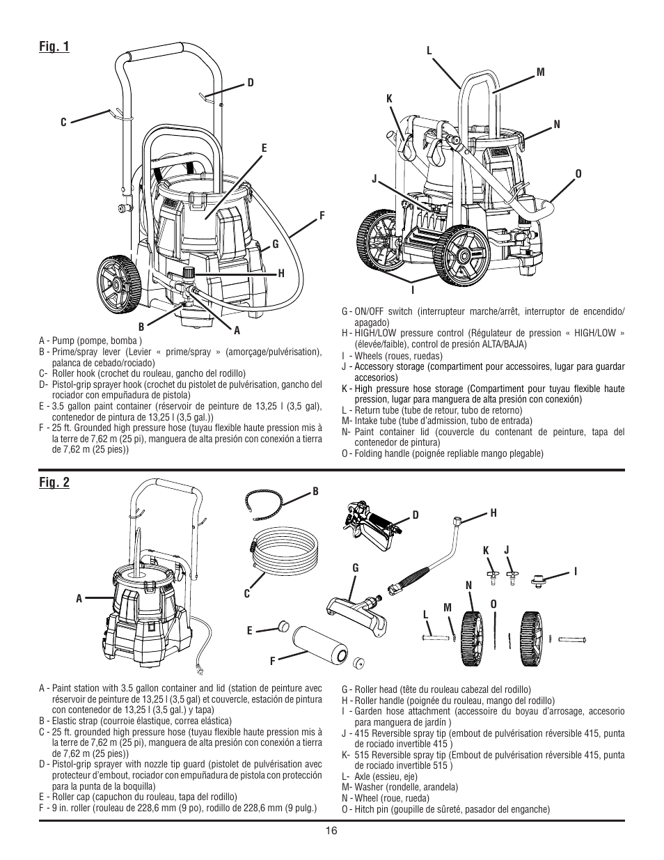 Fig. 1, Fig. 2 | Ryobi RAP200 User Manual | Page 44 / 48