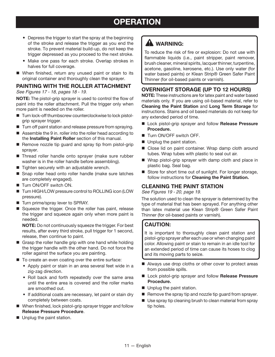 Operation | Ryobi RAP200B User Manual | Page 11 / 48