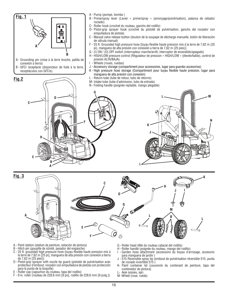 Fig. 3, Fig.2 fig. 1 | Ryobi RAP200B User Manual | Page 44 / 48