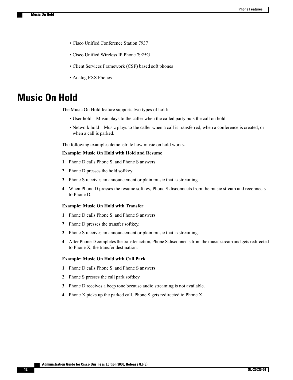 Music on hold | Cisco 3000 User Manual | Page 12 / 16