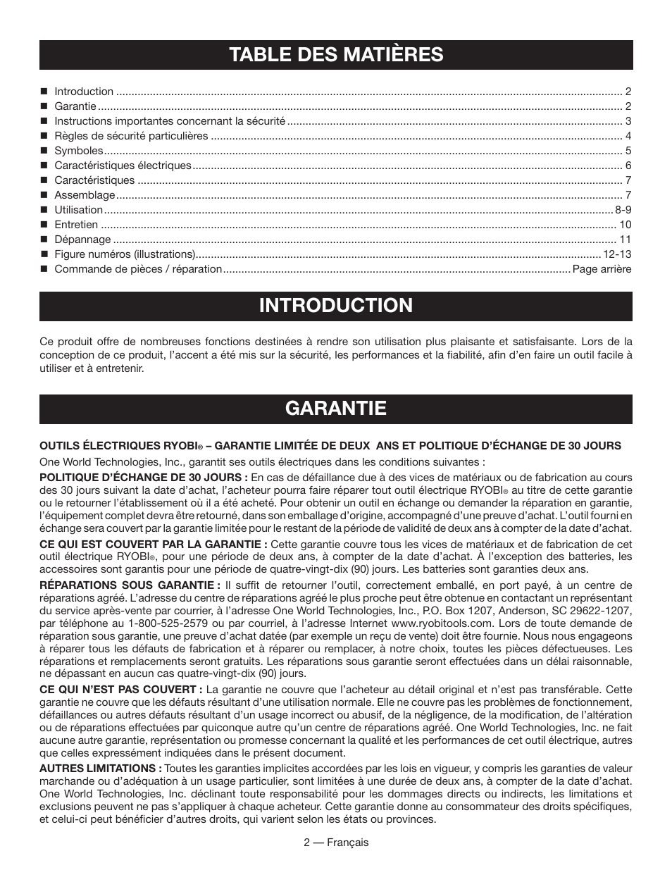 Ryobi SSP050 User Manual | Page 12 / 36