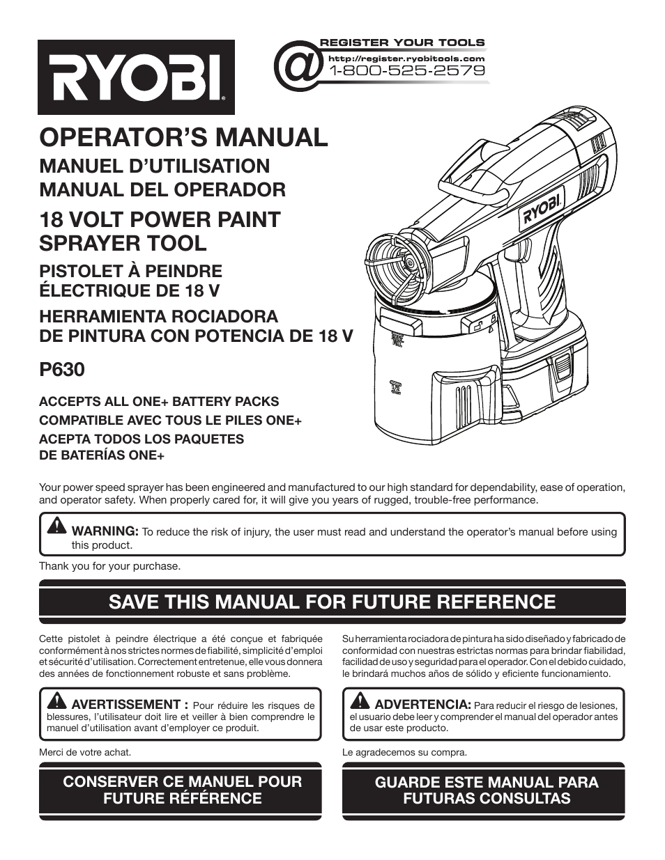 Ryobi P630 User Manual | 36 pages