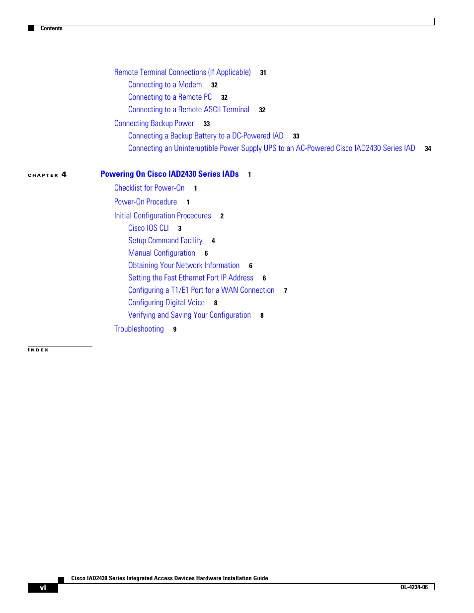 Cisco IAD2430 User Manual | Page 6 / 86