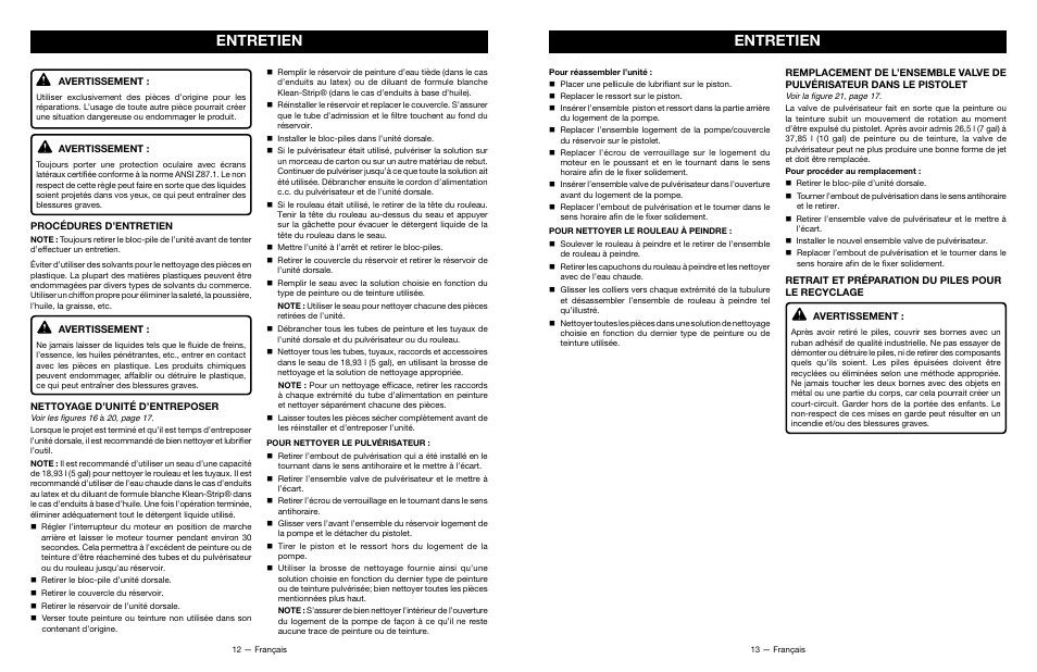 Entretien | Ryobi P635 User Manual | Page 14 / 26