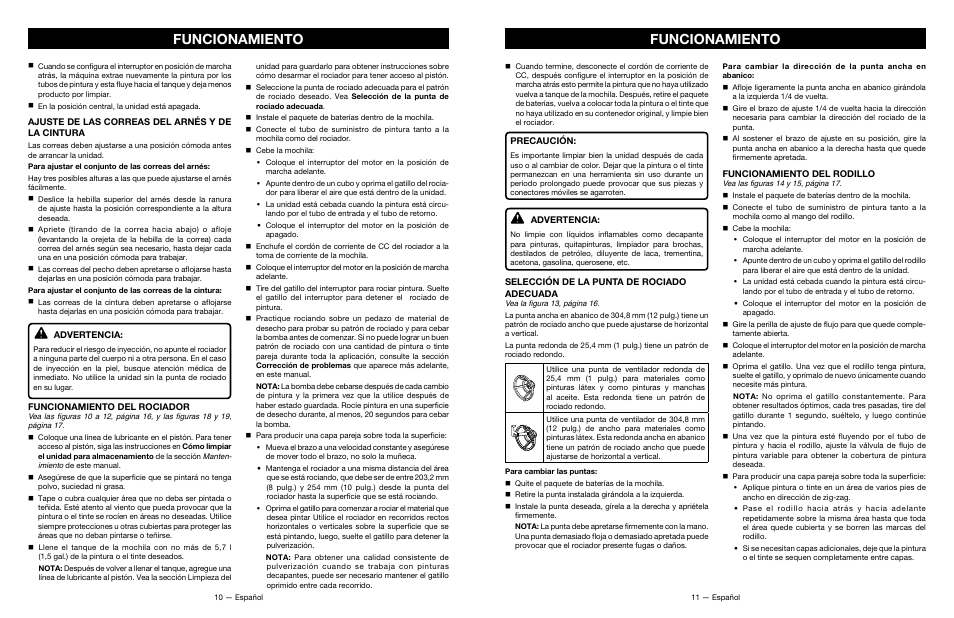 Funcionamiento | Ryobi P635 User Manual | Page 20 / 26