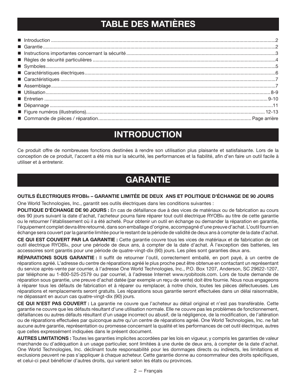 Ryobi SSP300 User Manual | Page 12 / 36