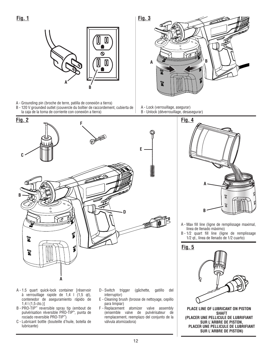 Fig. 3 fig. 2 fig. 4, Fig. 1, Fig. 5 | Ryobi SSP300 User Manual | Page 33 / 36