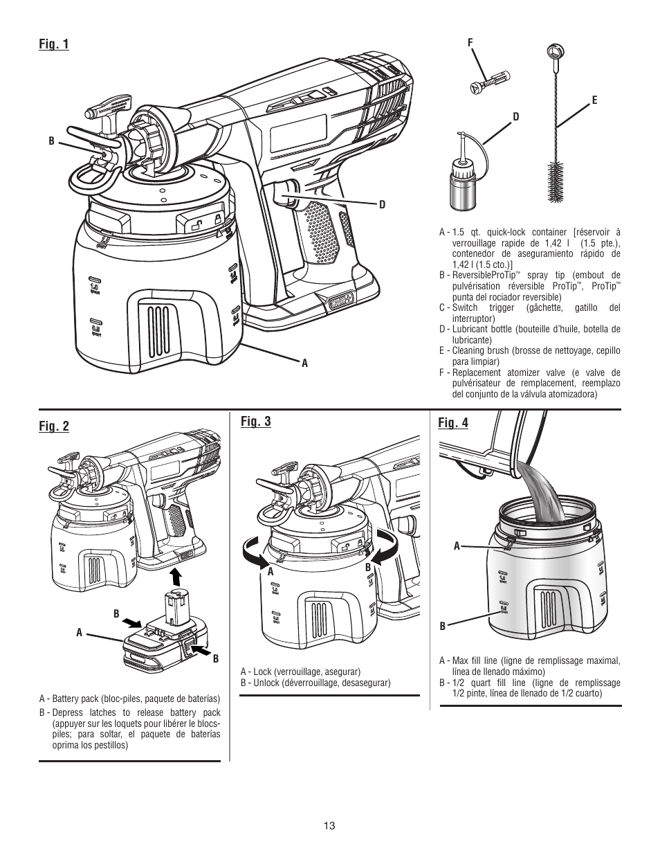 Fig. 3 fig. 1 fig. 4, Fig. 2 | Ryobi P650 User Manual | Page 34 / 36