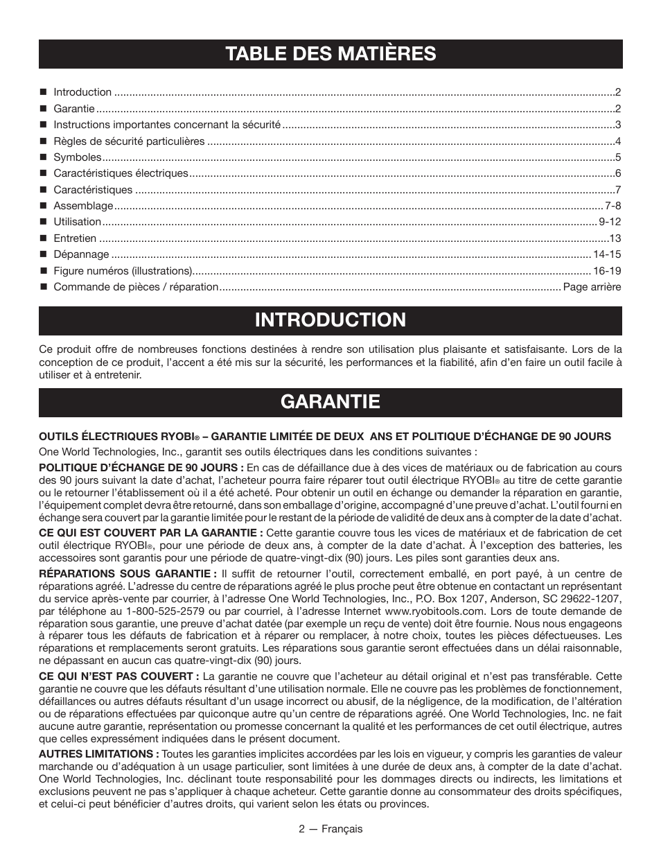 Ryobi RAP200G User Manual | Page 16 / 48