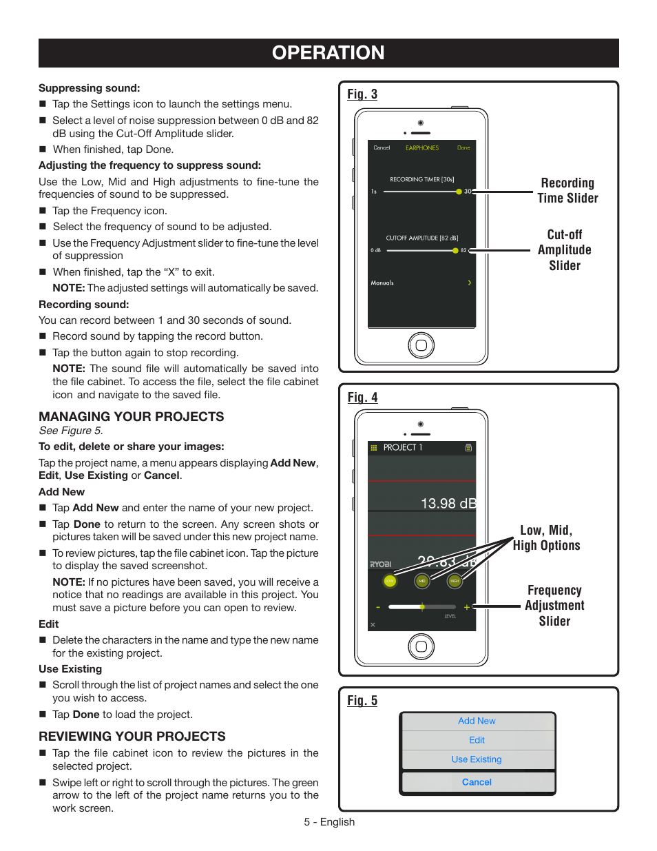 Operation | Ryobi ES8000 User Manual | Page 5 / 7