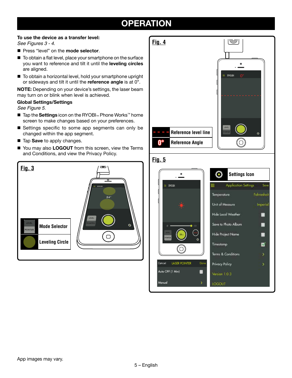 Operation | Ryobi ES1500 User Manual | Page 5 / 7