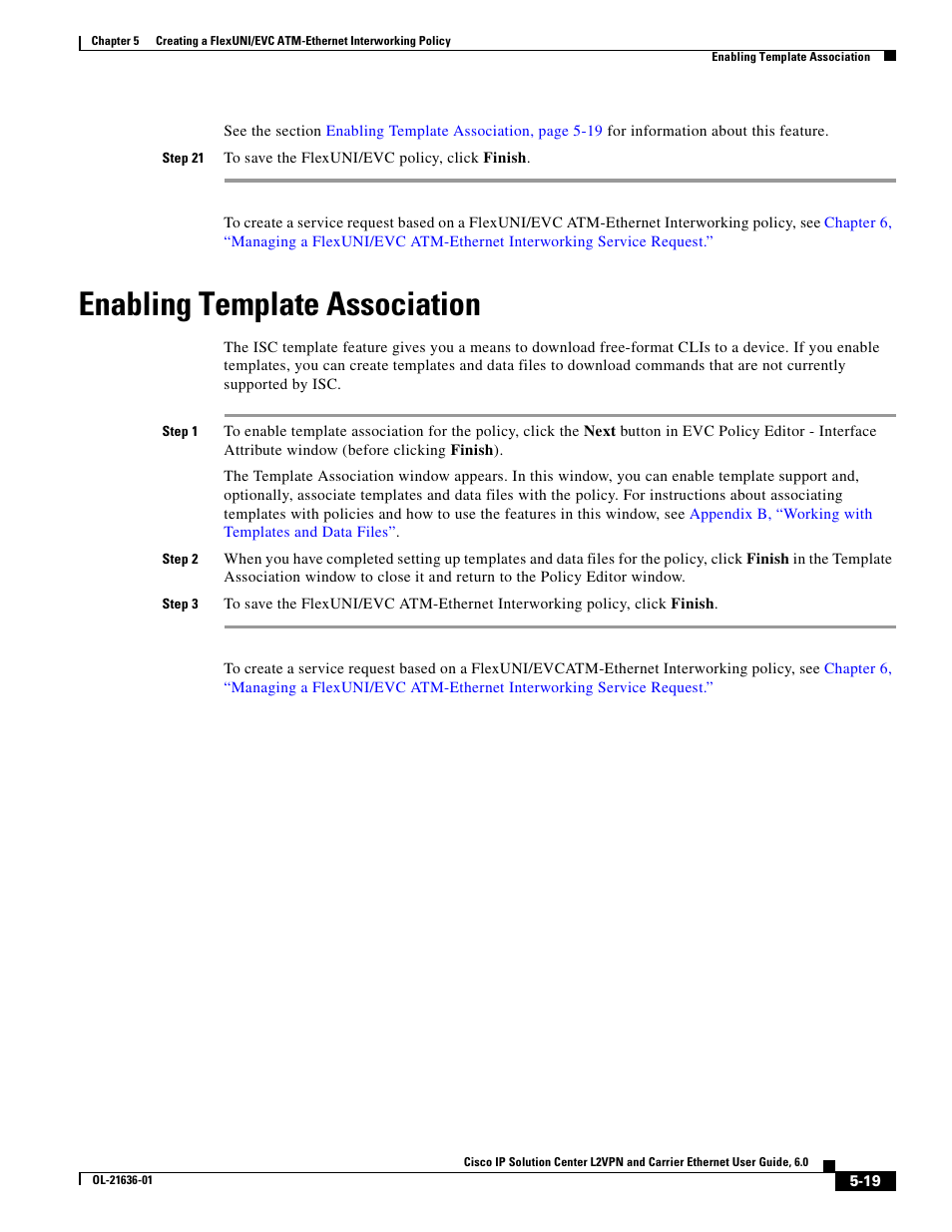 Enabling template association | Cisco OL-21636-01 User Manual | Page 101 / 398