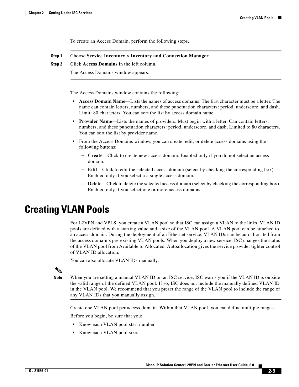 Creating vlan pools | Cisco OL-21636-01 User Manual | Page 25 / 398