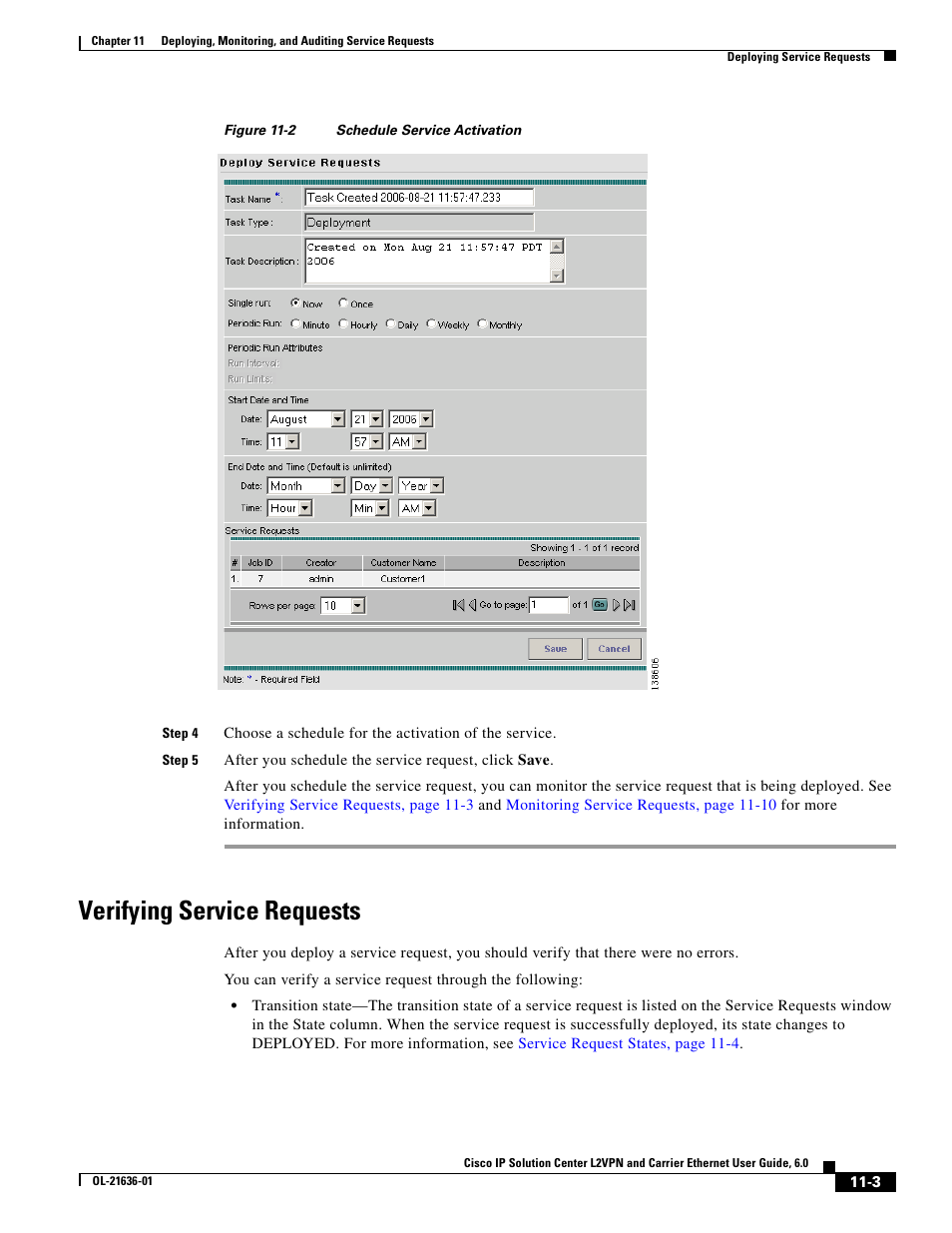 Verifying service requests | Cisco OL-21636-01 User Manual | Page 253 / 398