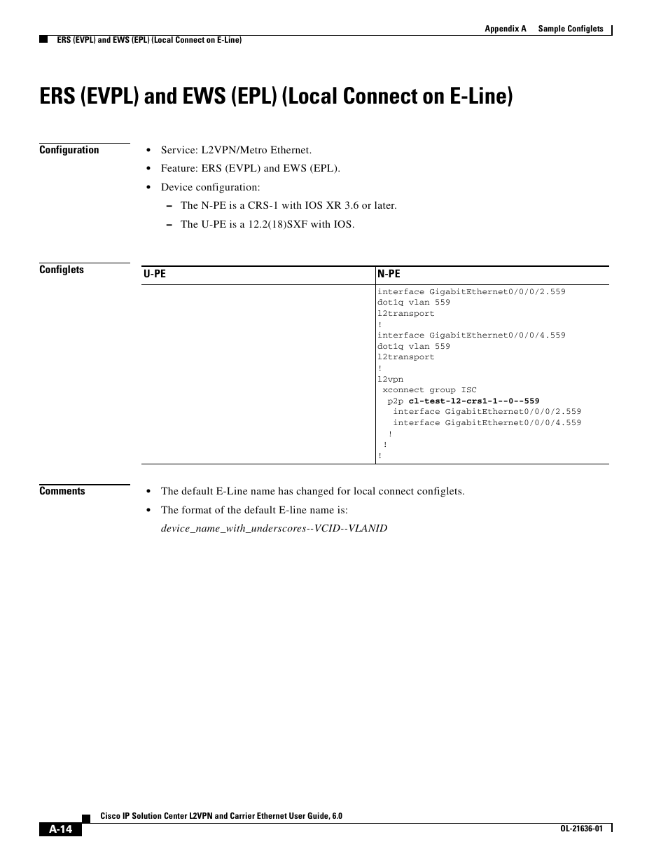 Ers (evpl) and ews (epl) (local connect on e-line) | Cisco OL-21636-01 User Manual | Page 292 / 398