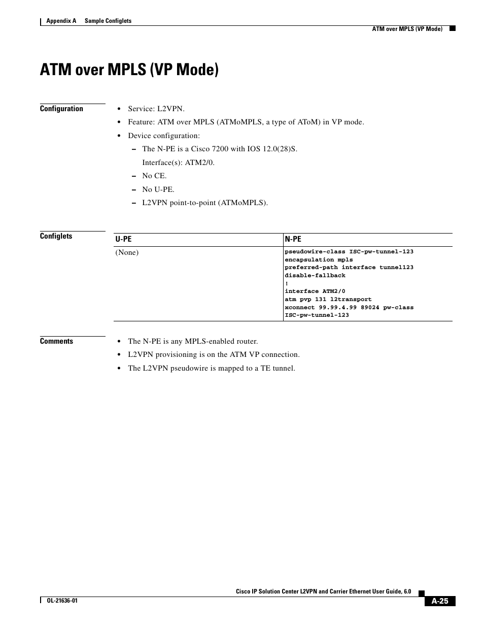 Atm over mpls (vp mode) | Cisco OL-21636-01 User Manual | Page 303 / 398