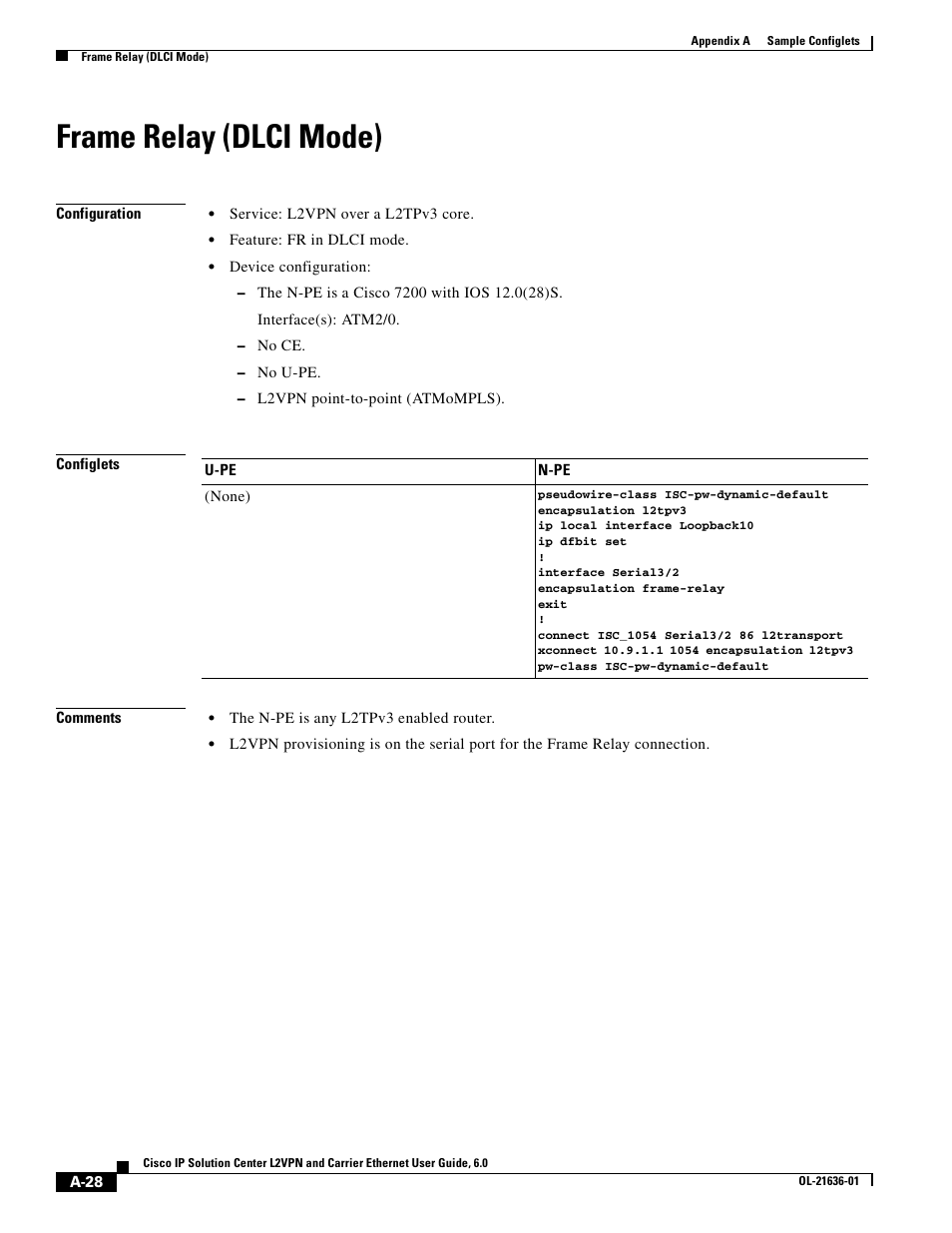 Frame relay (dlci mode) | Cisco OL-21636-01 User Manual | Page 306 / 398