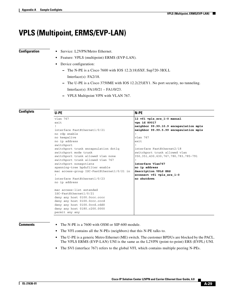 Vpls (multipoint, erms/evp-lan) | Cisco OL-21636-01 User Manual | Page 307 / 398