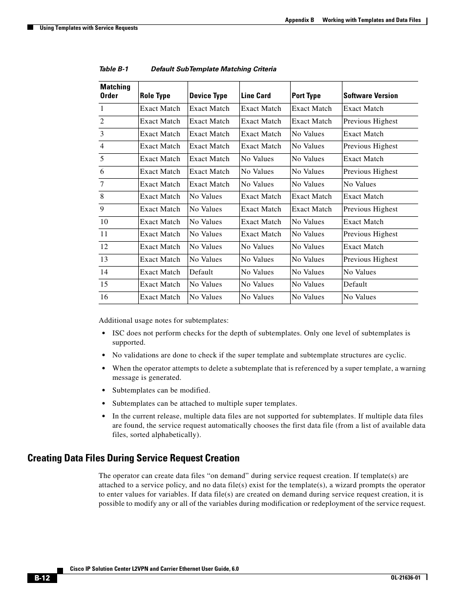 Table b-1 | Cisco OL-21636-01 User Manual | Page 348 / 398