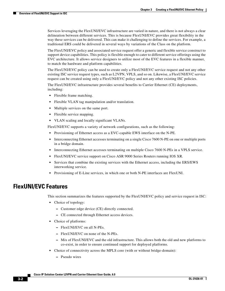 Flexuni/evc features | Cisco OL-21636-01 User Manual | Page 36 / 398