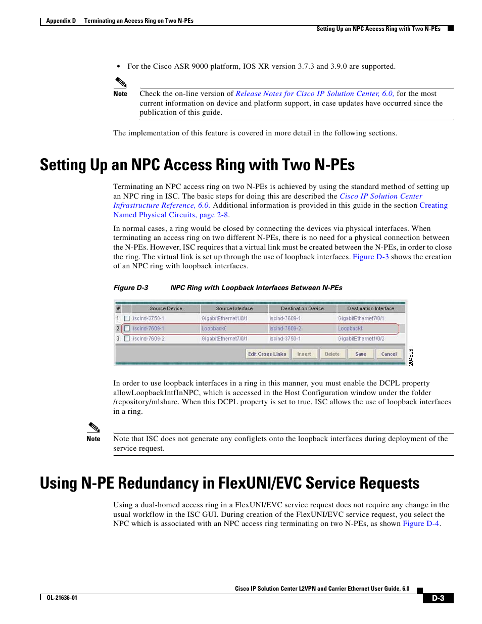 Setting up an npc access ring with two n-pes, Using, Using n-pe | Cisco OL-21636-01 User Manual | Page 365 / 398