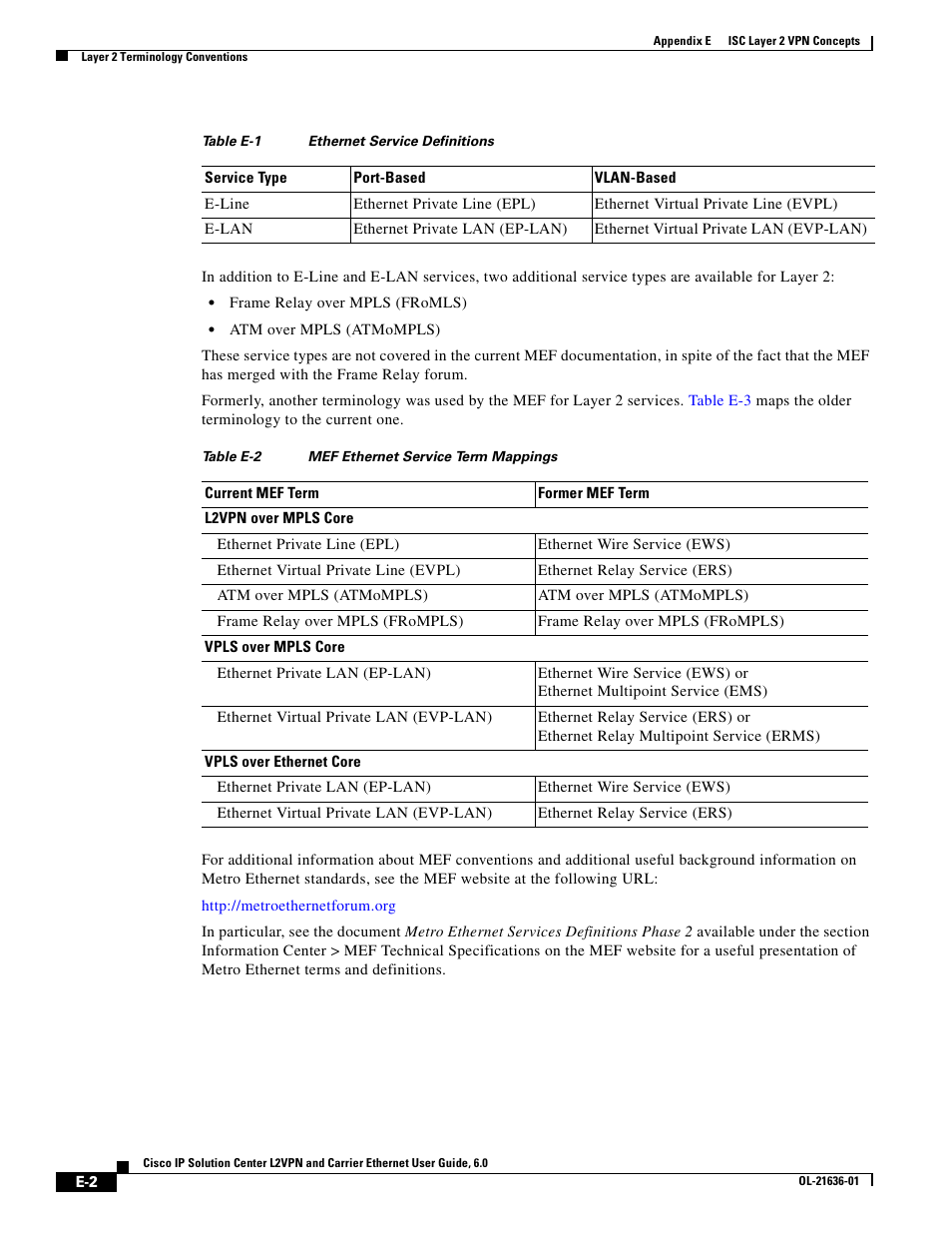 Table e-1 | Cisco OL-21636-01 User Manual | Page 376 / 398