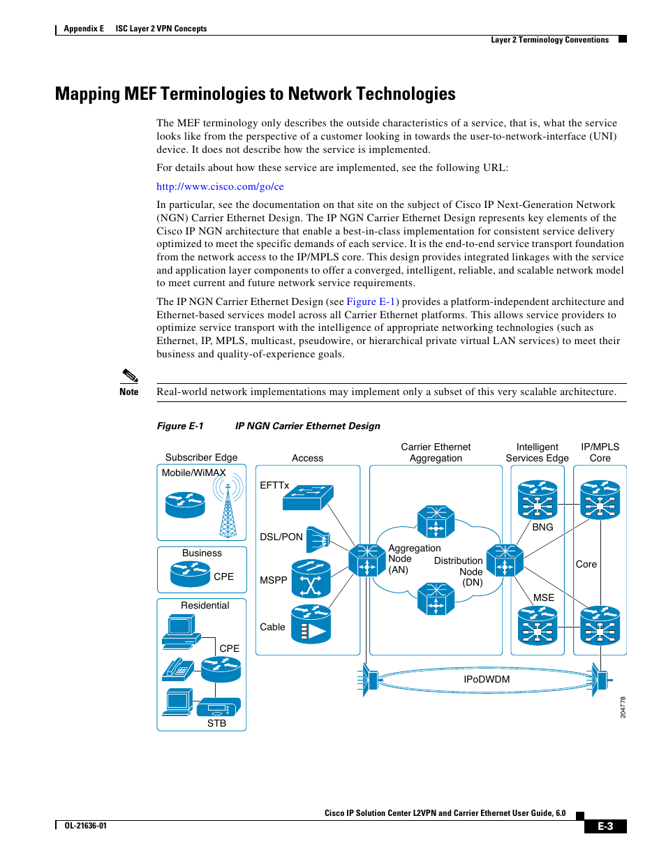 Mapping mef terminologies to network technologies | Cisco OL-21636-01 User Manual | Page 377 / 398