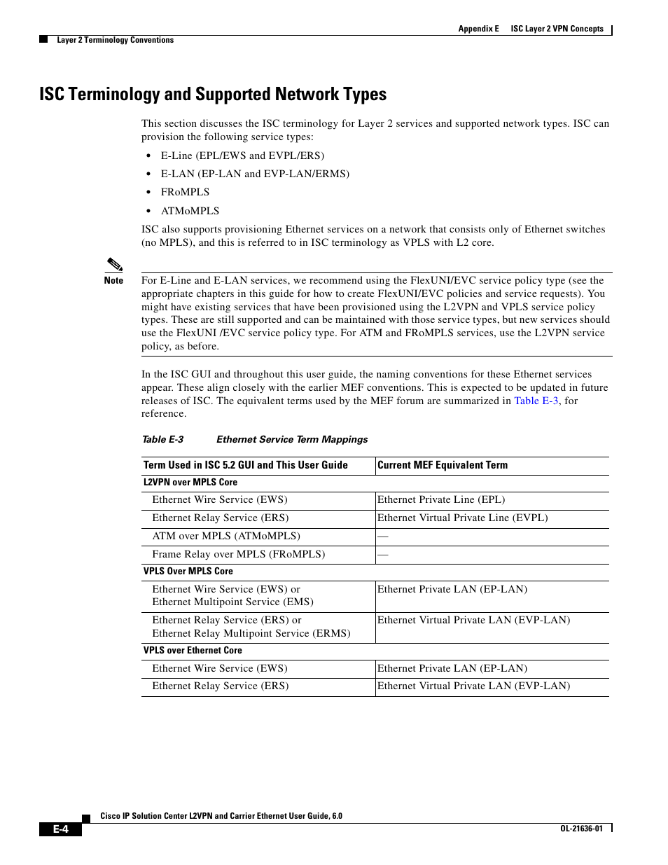 Isc terminology and supported network types | Cisco OL-21636-01 User Manual | Page 378 / 398