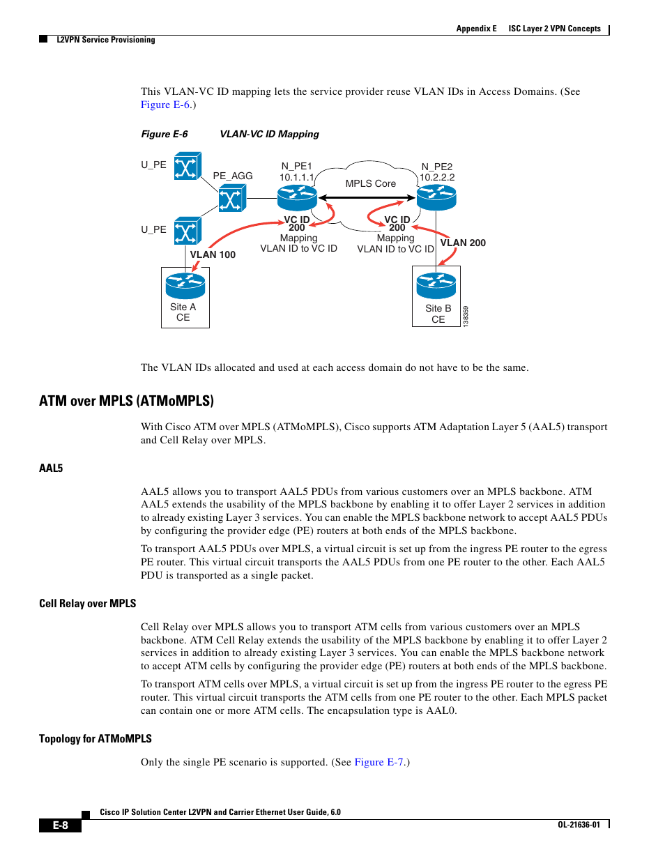 Atm over mpls (atmompls), Aal5, Cell relay over mpls | Topology for atmompls | Cisco OL-21636-01 User Manual | Page 382 / 398