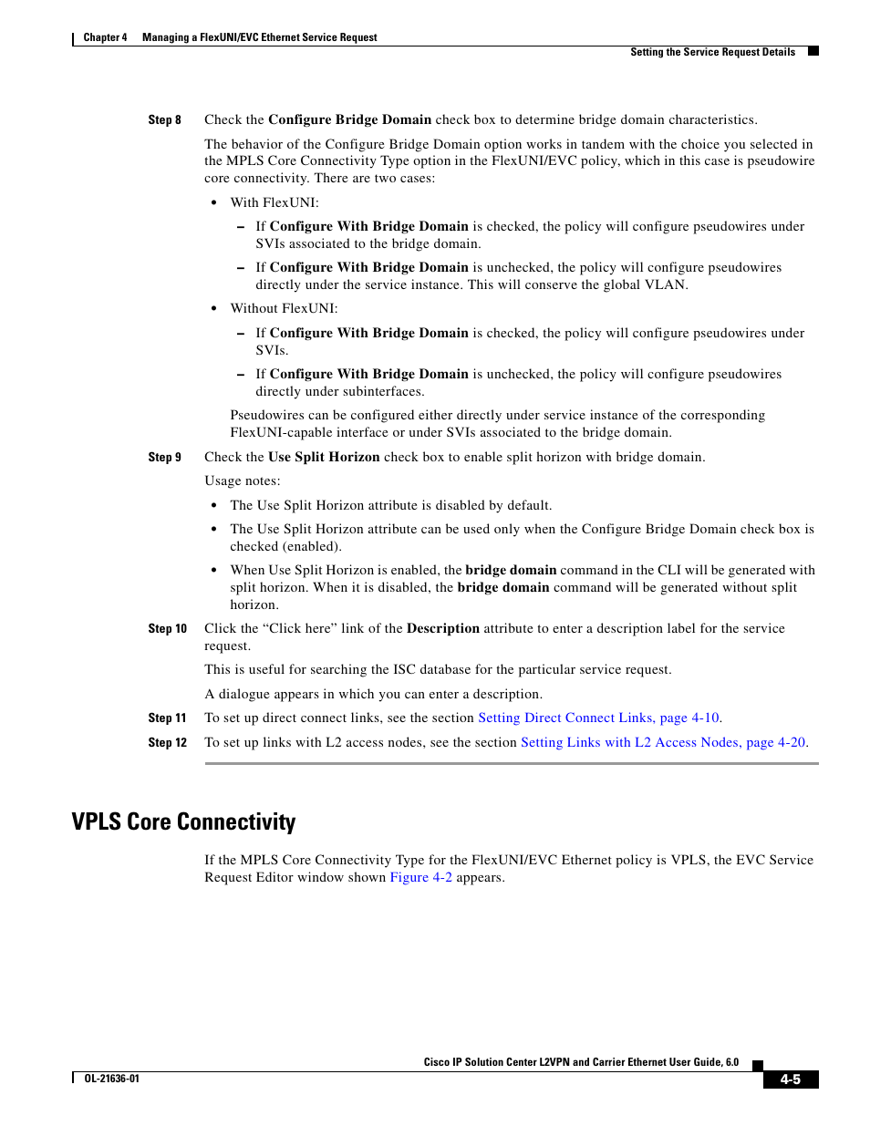 Vpls core connectivity | Cisco OL-21636-01 User Manual | Page 63 / 398