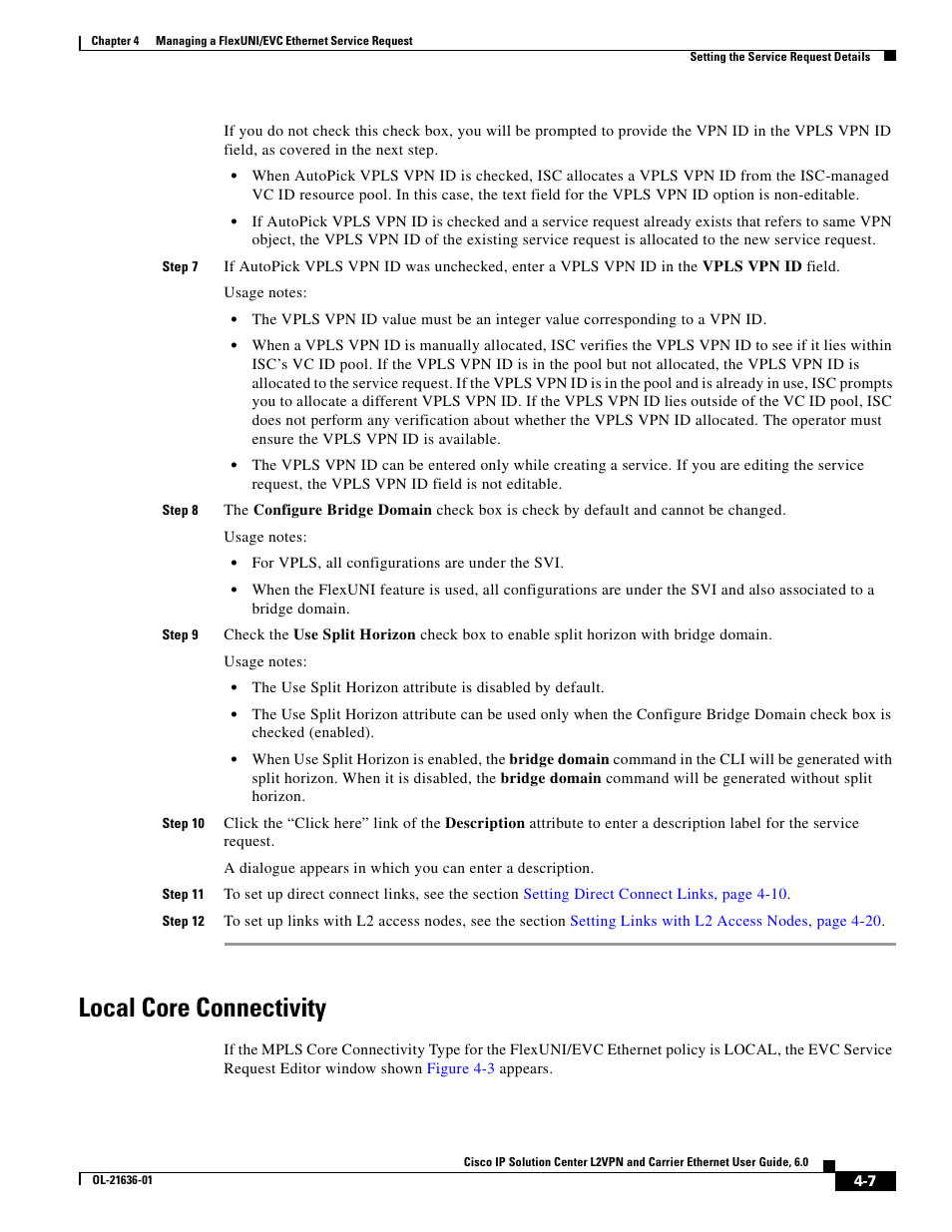 Local core connectivity | Cisco OL-21636-01 User Manual | Page 65 / 398
