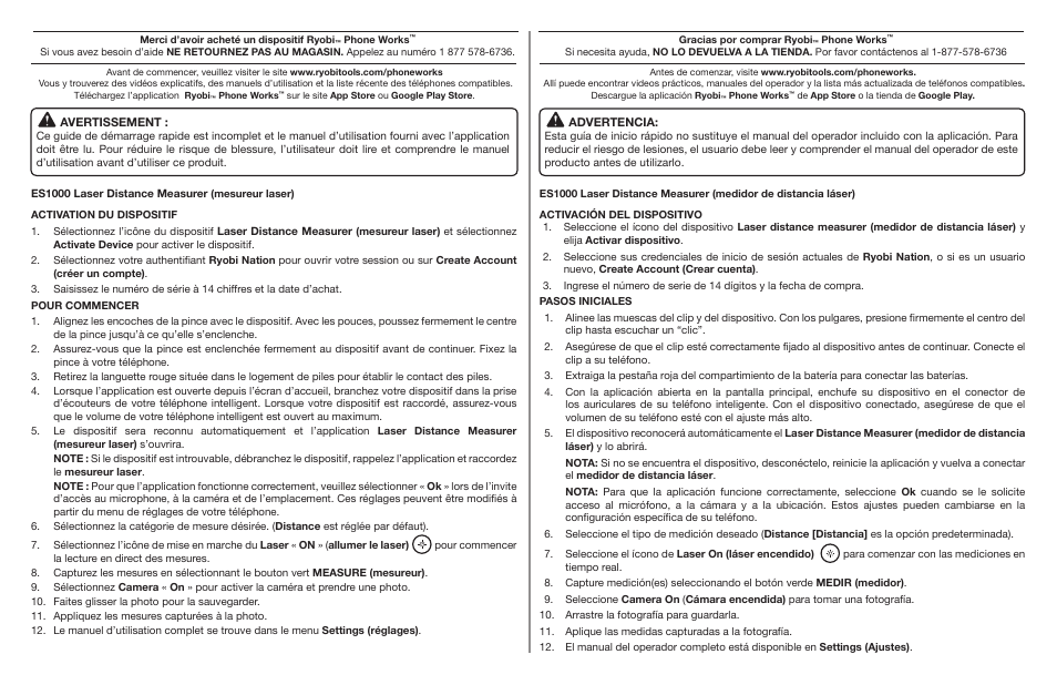 Ryobi ES1000 User Manual | Page 2 / 2