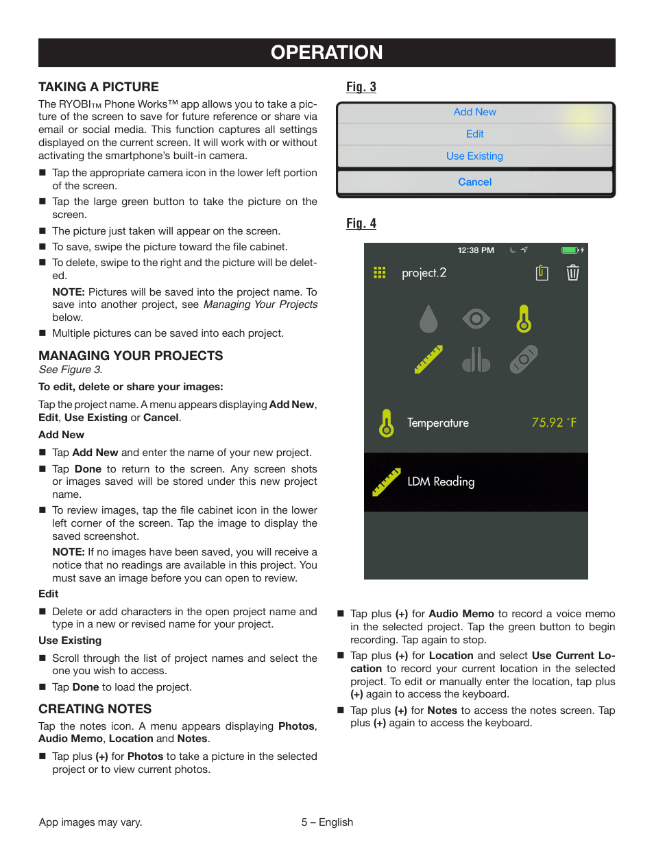 Operation | Ryobi ES3000 User Manual | Page 5 / 9