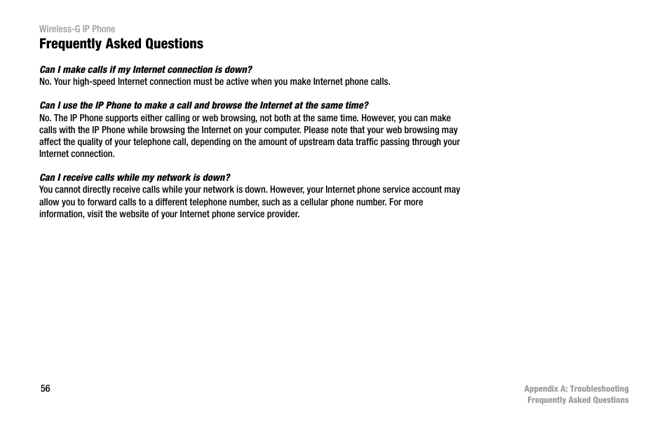 Frequently asked questions | Cisco WIP300 User Manual | Page 65 / 90