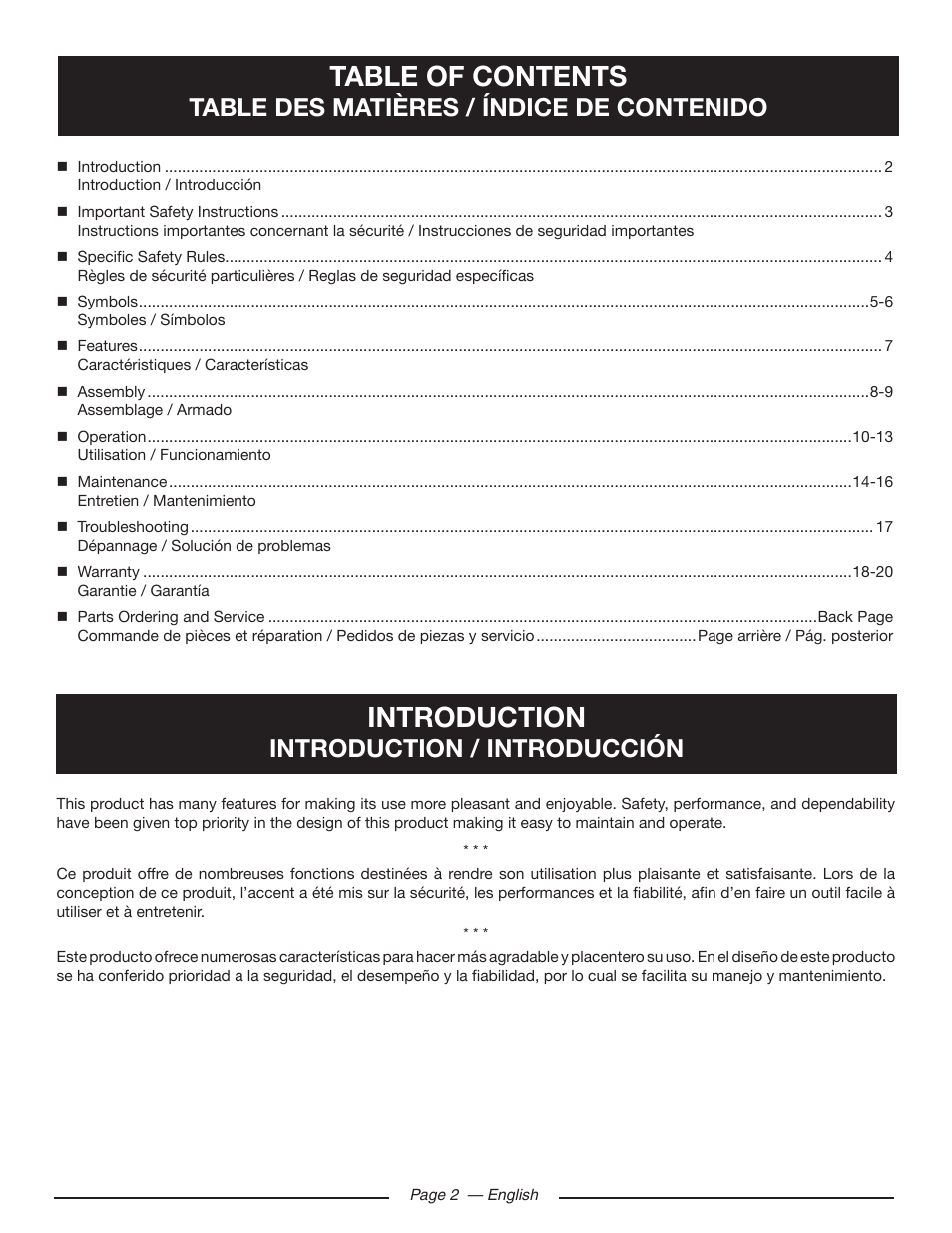 Ryobi RY80518 User Manual | Page 6 / 64