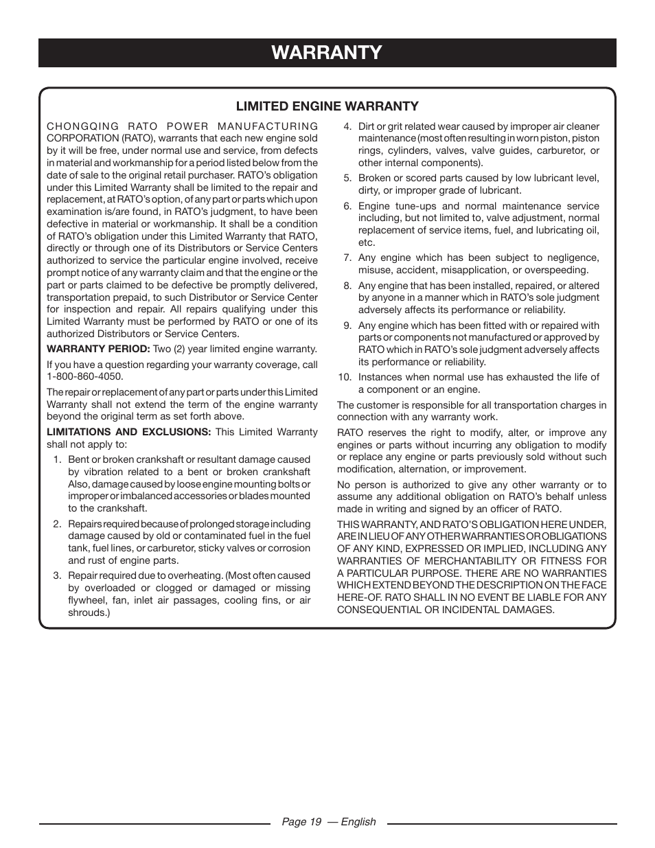 Warranty | Ryobi RY80533 User Manual | Page 23 / 64
