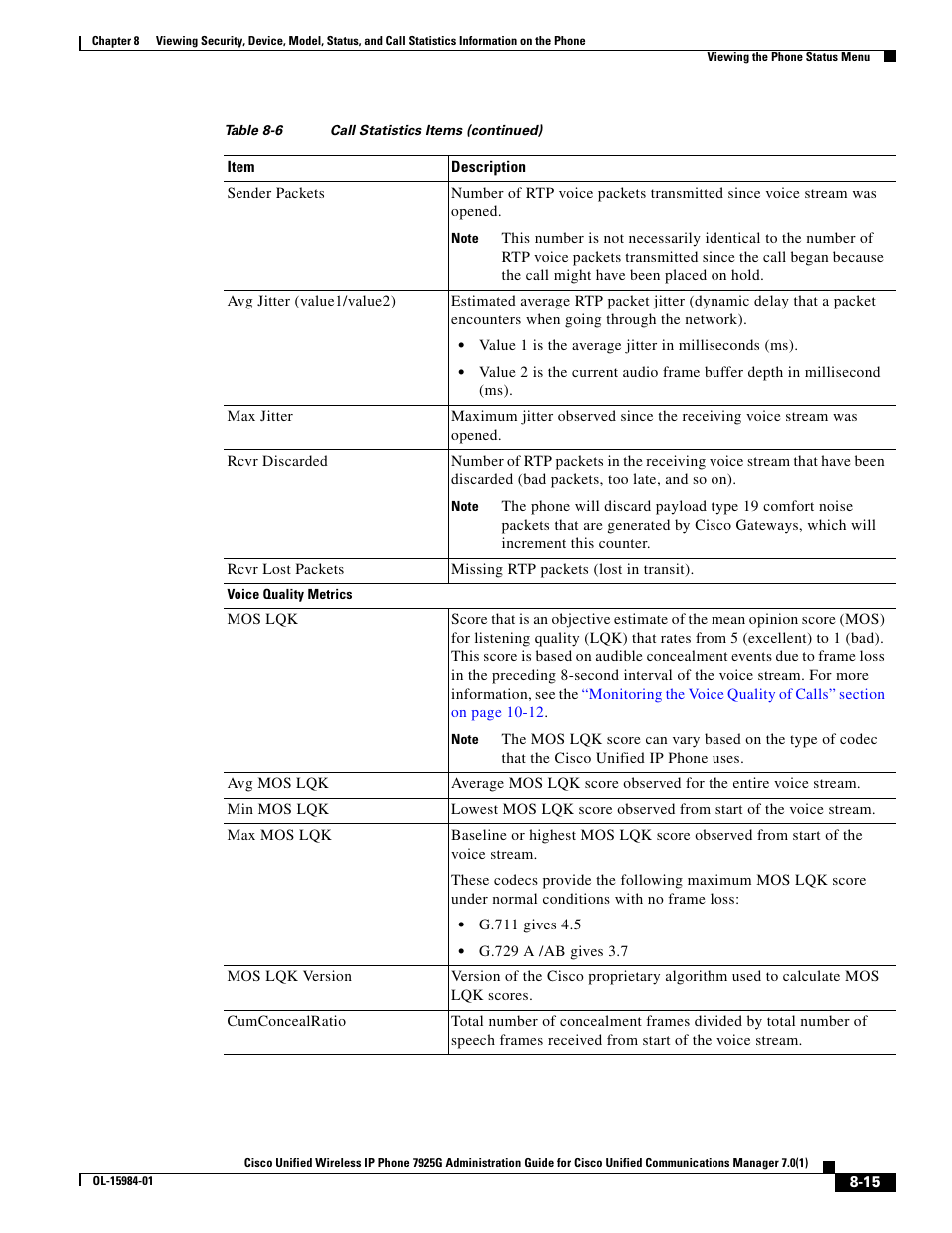 Cisco 7925G User Manual | Page 15 / 18