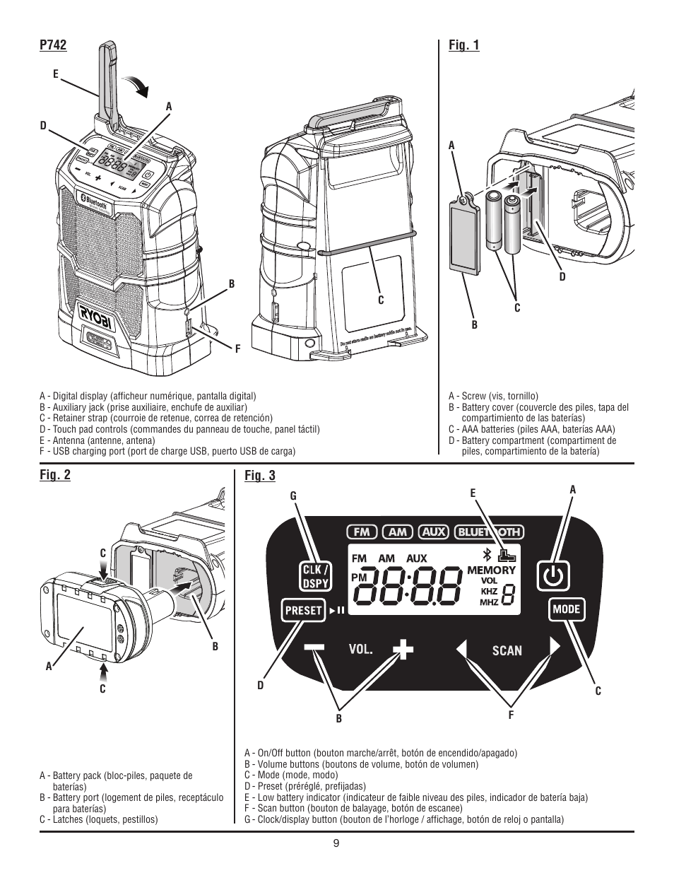 Ryobi P742 User Manual | Page 23 / 28
