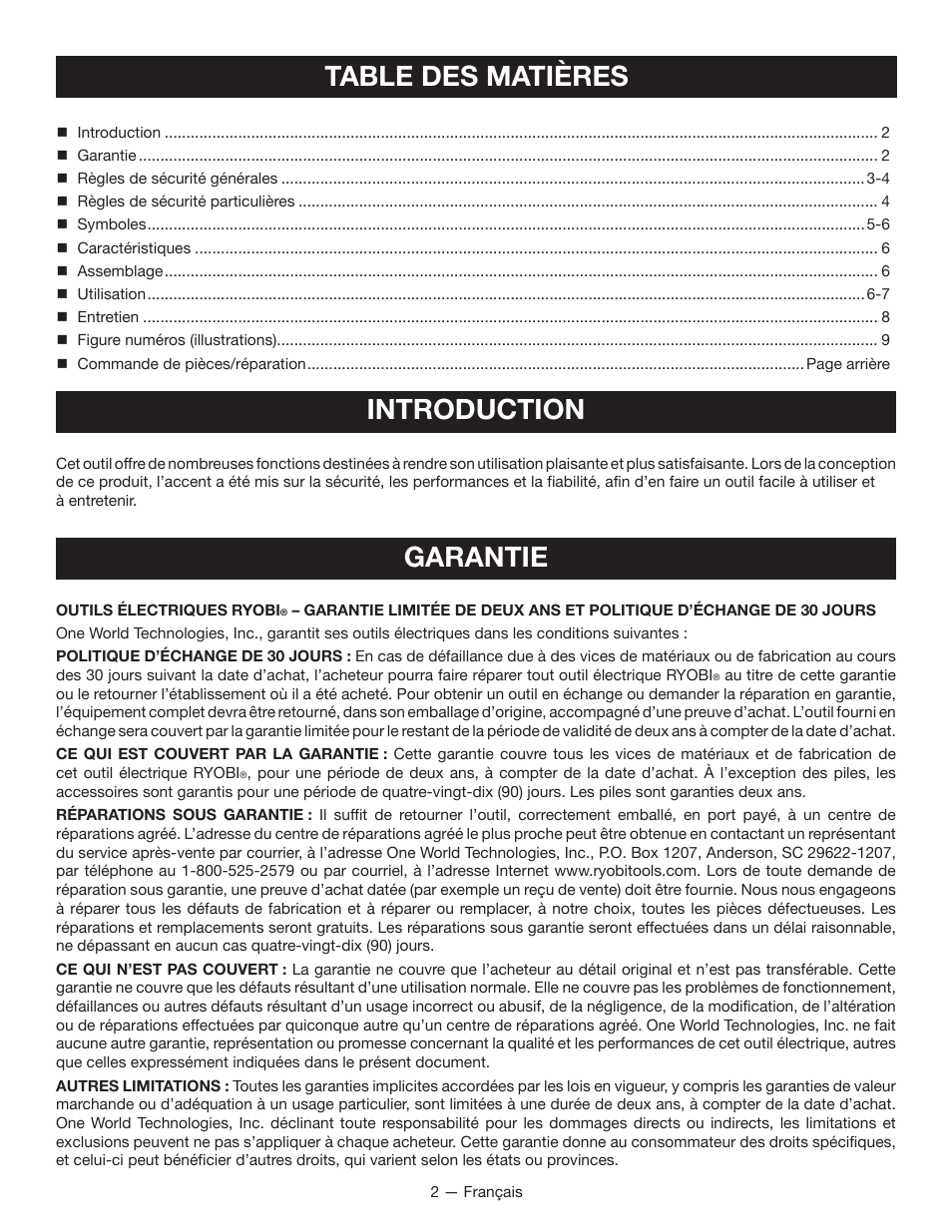 Ryobi P510 User Manual | Page 9 / 24