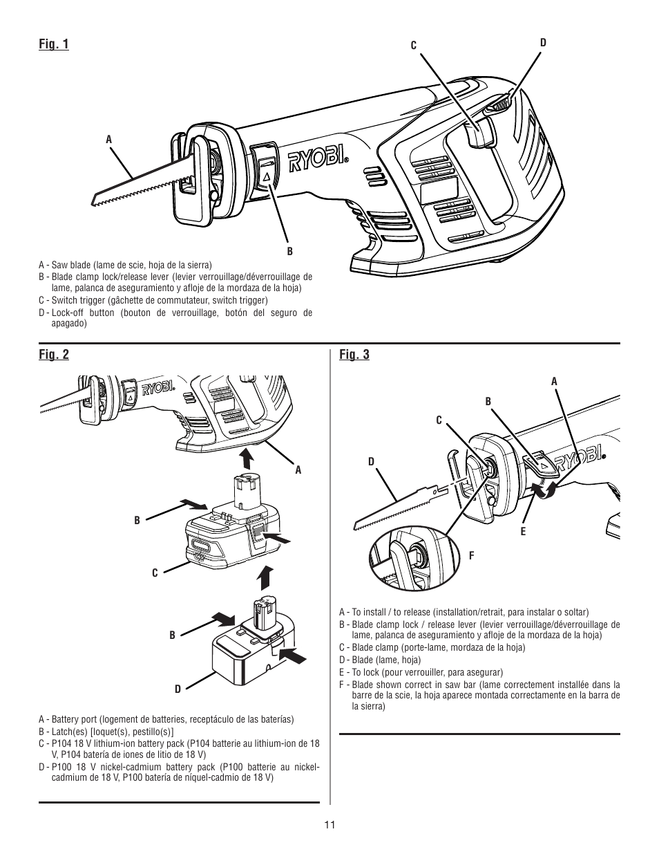 Ryobi P513 User Manual | Page 29 / 32