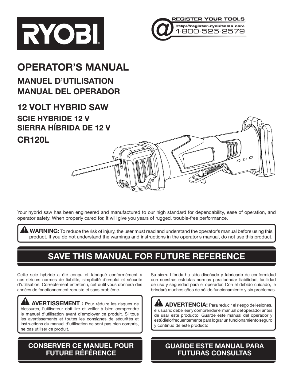 Ryobi CR120L User Manual | 28 pages