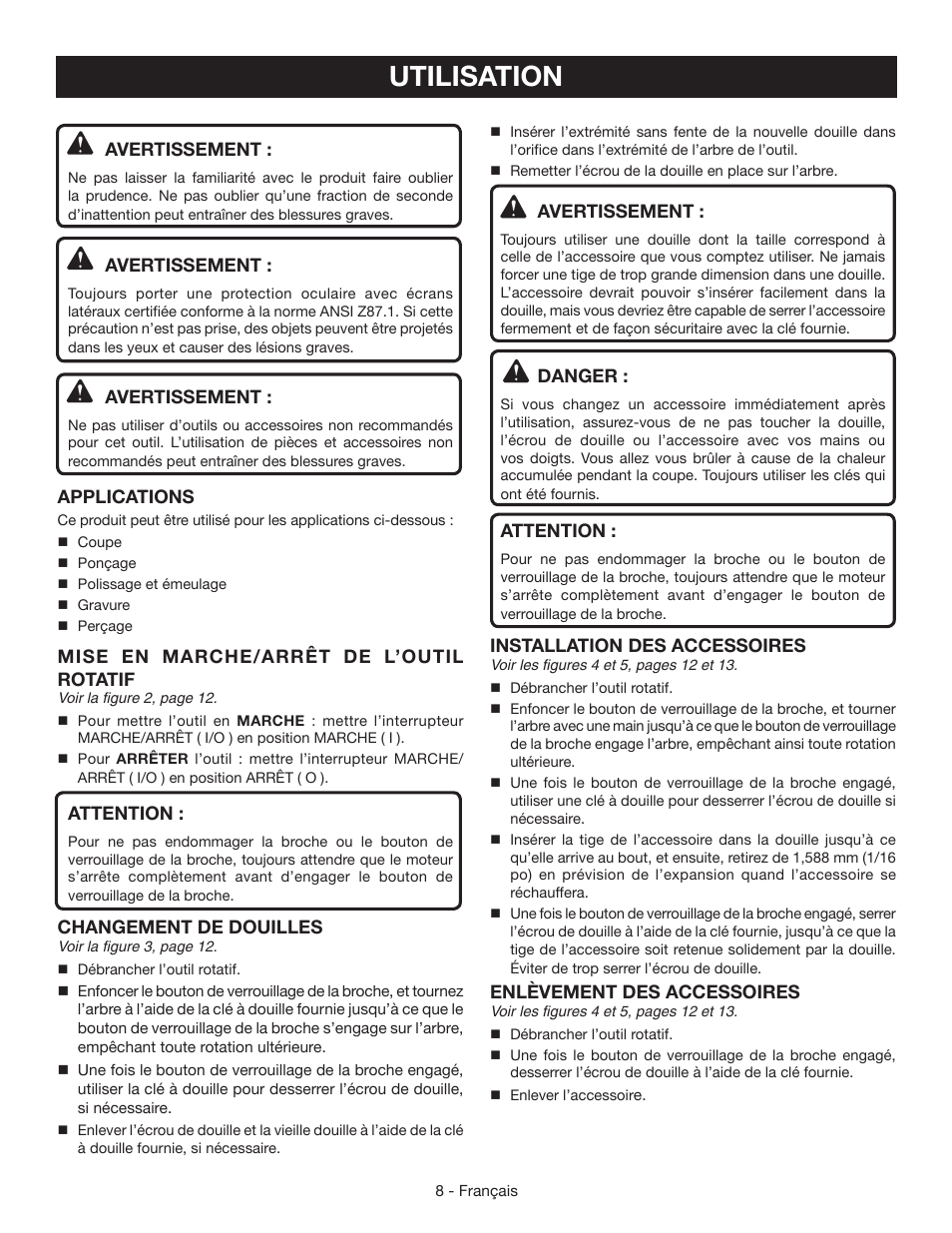 Utilisation | Ryobi HT232 User Manual | Page 18 / 36