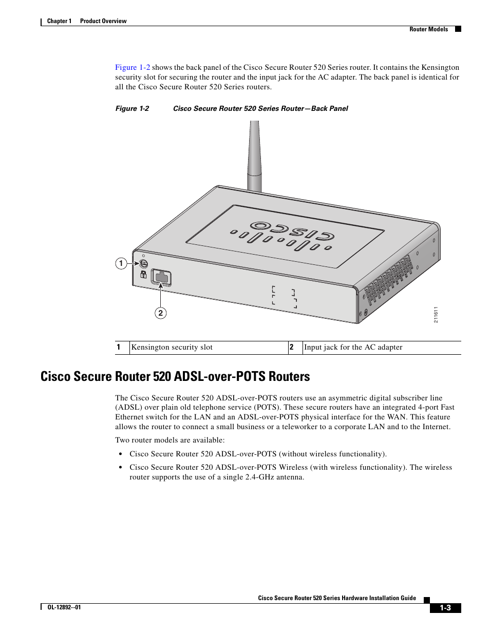 Cisco secure router 520 adsl-over-pots routers | Cisco 520 User Manual | Page 17 / 64