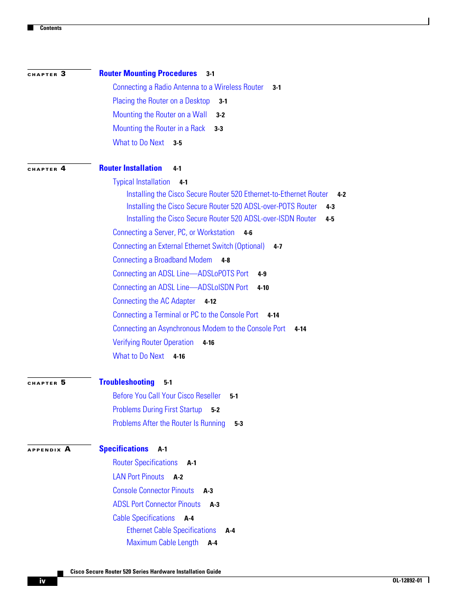 Cisco 520 User Manual | Page 4 / 64